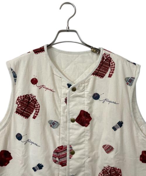 PAPAS（パパス）PAPAS (パパス) ベスト ホワイト サイズ:Lの古着・服飾アイテム