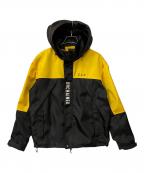 CLUCTクラクト）の古着「マウンテンパーカー」｜ブラック×イエロー