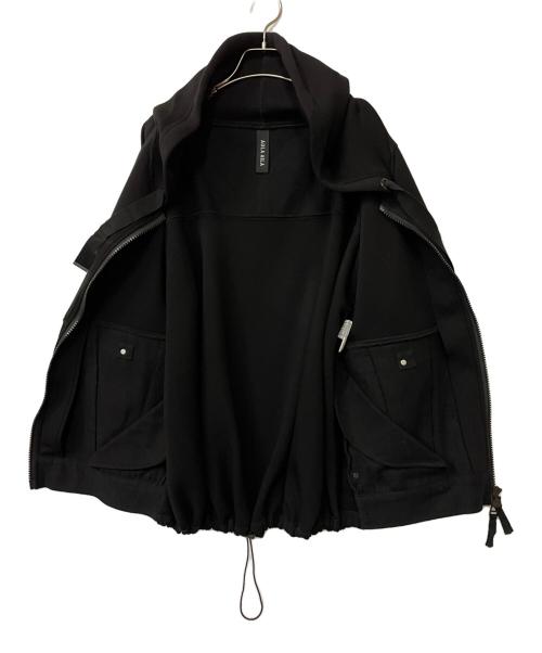 AULA AILA（アウラアイラ）AULA AILA (アウラアイラ) フーディーデニムコンビブルゾン ブラックの古着・服飾アイテム