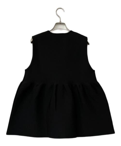 UNITED ARROWS（ユナイテッドアローズ）UNITED ARROWS (ユナイテッドアローズ) フリルベスト ブラック サイズ:Freeの古着・服飾アイテム