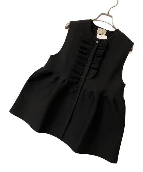 UNITED ARROWS（ユナイテッドアローズ）UNITED ARROWS (ユナイテッドアローズ) フリルベスト ブラック サイズ:Freeの古着・服飾アイテム