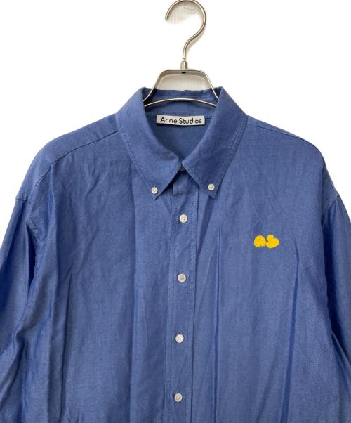 Acne studios（アクネ ストゥディオス）Acne studios (アクネ ストゥディオス) バブルロゴボタンシャツ ブルー サイズ:不明の古着・服飾アイテム