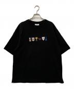 maison kitsuneメゾンキツネ）の古着「半袖カットソー」｜ブラック