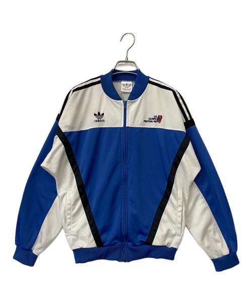 adidas（アディダス）adidas (アディダス) トラックジャケット ブルー×ホワイト サイズ:Lの古着・服飾アイテム