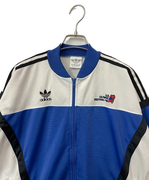 adidas（アディダス）adidas (アディダス) トラックジャケット ブルー×ホワイト サイズ:Lの古着・服飾アイテム