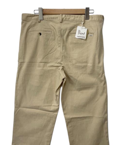 PAPAS（パパス）PAPAS (パパス) タックパンツ ベージュ サイズ:LLの古着・服飾アイテム