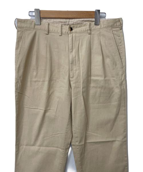 PAPAS（パパス）PAPAS (パパス) タックパンツ ベージュ サイズ:LLの古着・服飾アイテム