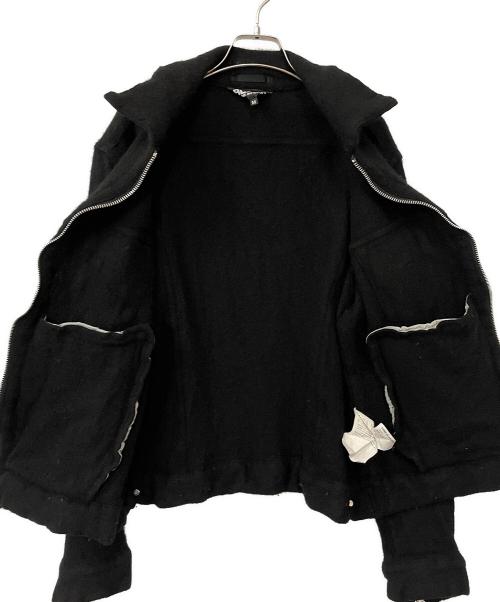 BLACK COMME des GARCONS（ブラックコムデギャルソン）BLACK COMME des GARCONS (コムデギャルソン) ジップジャケット ブラック サイズ:Mの古着・服飾アイテム