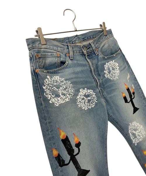 LEVI'S（リーバイス）LEVI'S (リーバイス) Denim Tears (デニムティアーズ) Virgil Abloh (ヴァージル・アブロー) デニムパンツ ブルー サイズ:W32の古着・服飾アイテム