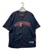 BACK CHANNELバックチャンネル）の古着「ベースボールシャツ」｜ネイビー