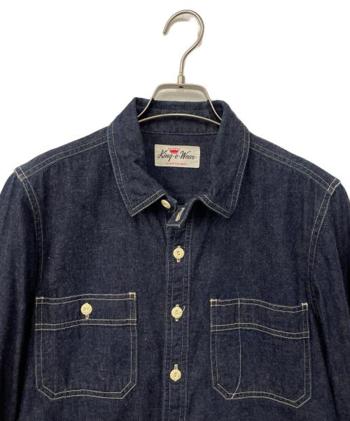 KING O WEAR（キングオーウェア）KING O WEAR (キングオーウェア) デニムシャツ インディゴ サイズ:Mの古着・服飾アイテム