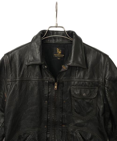 FINE CREEK LEATHERS（ファインクリークレザーズ）FINE CREEK LEATHERS (ファインクリークレザーズ) レザージャケット ブラック サイズ:38の古着・服飾アイテム