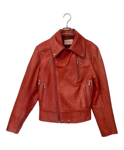 RIDING MASTER（ライディングマスター）RIDING MASTER (ライディングマスター) レザーライダースジャケット レッド サイズ:38の古着・服飾アイテム