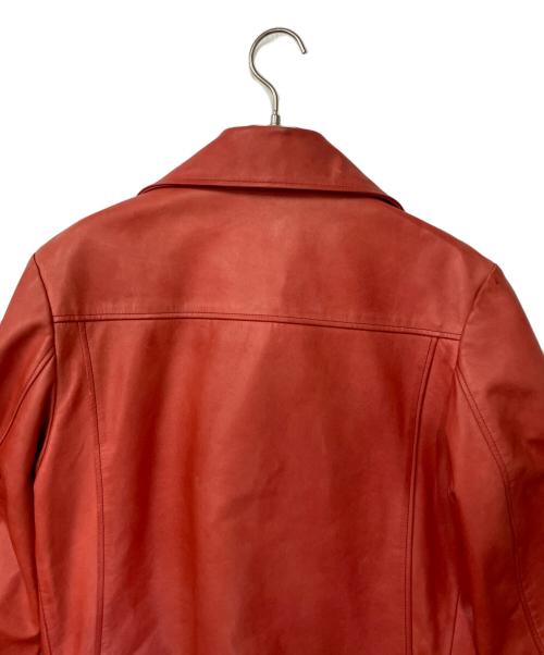 RIDING MASTER（ライディングマスター）RIDING MASTER (ライディングマスター) レザーライダースジャケット レッド サイズ:38の古着・服飾アイテム