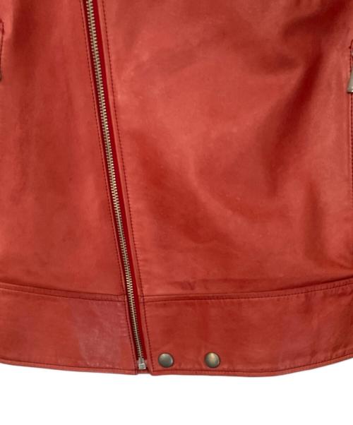 RIDING MASTER（ライディングマスター）RIDING MASTER (ライディングマスター) レザーライダースジャケット レッド サイズ:38の古着・服飾アイテム