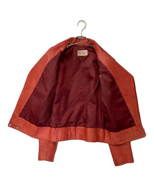 RIDING MASTER（ライディングマスター）RIDING MASTER (ライディングマスター) レザーライダースジャケット レッド サイズ:38の古着・服飾アイテム