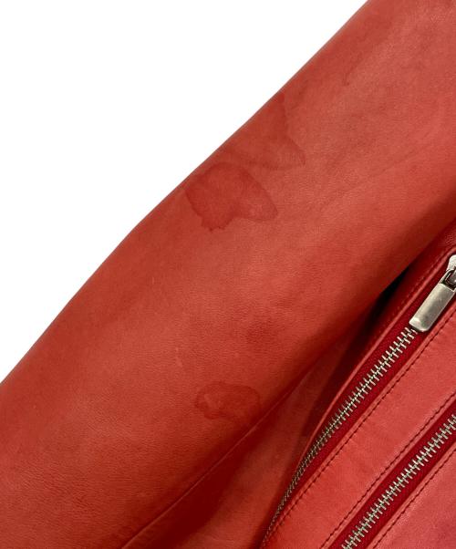 RIDING MASTER（ライディングマスター）RIDING MASTER (ライディングマスター) レザーライダースジャケット レッド サイズ:38の古着・服飾アイテム