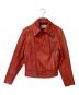 RIDING MASTER（ライディングマスター）の古着「レザーライダースジャケット」｜レッド