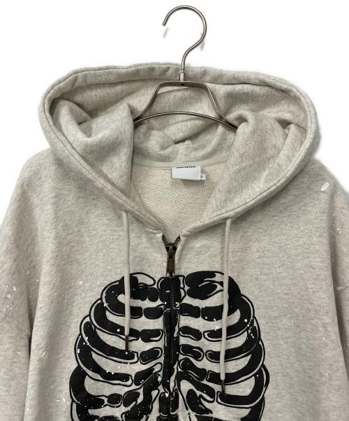 WISH FOREVER（ウィッシュフォーエバー）WISH FOREVER (ウィッシュフォーエバー) ジップパーカー ライトグレー サイズ:Sの古着・服飾アイテム