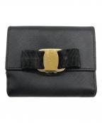 Salvatore Ferragamoサルヴァトーレ フェラガモ）の古着「3つ折り財布」｜ブラック