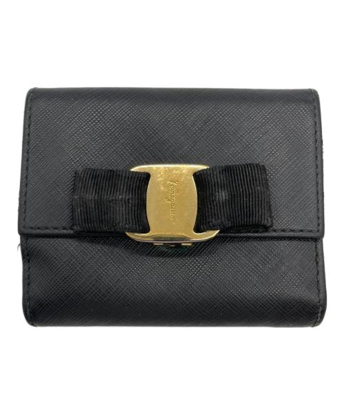 Salvatore Ferragamo（サルヴァトーレ フェラガモ）Salvatore Ferragamo (サルヴァトーレ フェラガモ) 3つ折り財布 ブラックの古着・服飾アイテム