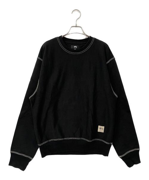 stussy（ステューシー）stussy (ステューシー) ヘビーウェイトスウェット ブラック サイズ:Sの古着・服飾アイテム