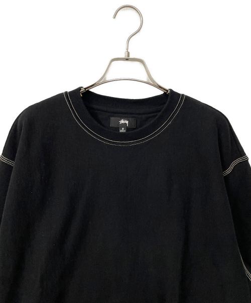 stussy（ステューシー）stussy (ステューシー) ヘビーウェイトスウェット ブラック サイズ:Sの古着・服飾アイテム