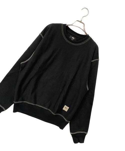 stussy（ステューシー）stussy (ステューシー) ヘビーウェイトスウェット ブラック サイズ:Sの古着・服飾アイテム