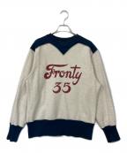 freewheelersフリーホイーラーズ）の古着「スウェット」｜ライトグレー×ネイビー