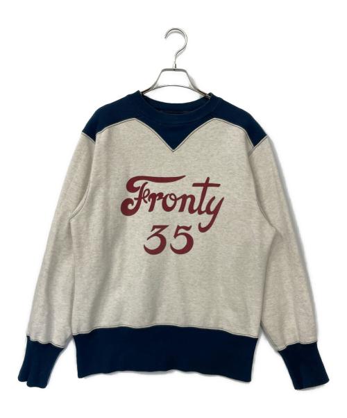 freewheelers（フリーホイーラーズ）freewheelers (フリーホイーラーズ) スウェット ライトグレー×ネイビー サイズ:40の古着・服飾アイテム