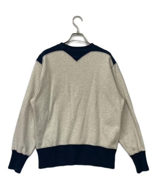 freewheelers（フリーホイーラーズ）freewheelers (フリーホイーラーズ) スウェット ライトグレー×ネイビー サイズ:40の古着・服飾アイテム