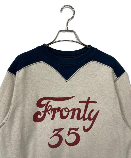 freewheelers（フリーホイーラーズ）freewheelers (フリーホイーラーズ) スウェット ライトグレー×ネイビー サイズ:40の古着・服飾アイテム