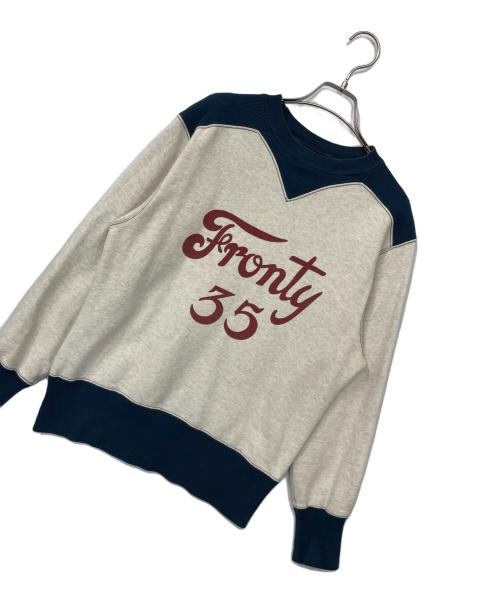 freewheelers（フリーホイーラーズ）freewheelers (フリーホイーラーズ) スウェット ライトグレー×ネイビー サイズ:40の古着・服飾アイテム