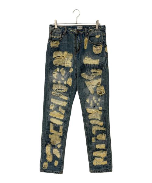 WANNA（ワナ）WANNA (ワナ) ダメージジーンズ インディゴ サイズ:1の古着・服飾アイテム