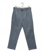 PAPASパパス）の古着「タックパンツ」｜ブルー
