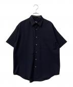 MARKAWAREマーカウェア）の古着「2/80オーガニックウールトロピカル コンフォートフィットシャツ」｜ネイビー