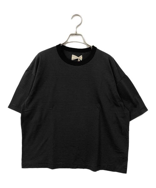 MARKAWARE（マーカウェア）MARKAWARE (マーカウェア) オーガニックスーピマ ボーダー コンフォートフィットTee ブラック サイズ:2の古着・服飾アイテム