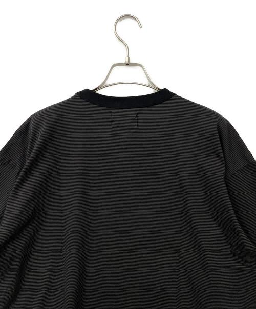 MARKAWARE（マーカウェア）MARKAWARE (マーカウェア) オーガニックスーピマ ボーダー コンフォートフィットTee ブラック サイズ:2の古着・服飾アイテム