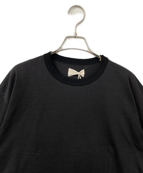 MARKAWARE（マーカウェア）MARKAWARE (マーカウェア) オーガニックスーピマ ボーダー コンフォートフィットTee ブラック サイズ:2の古着・服飾アイテム
