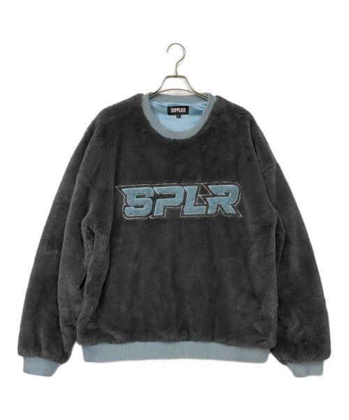SUPPLIER（サプライヤー）SUPPLIER (サプライヤー) ボアスウェット グレー サイズ:XLの古着・服飾アイテム
