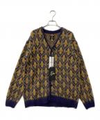 Needlesニードルズ）の古着「モヘアカーディガン」｜パープル×カーキ