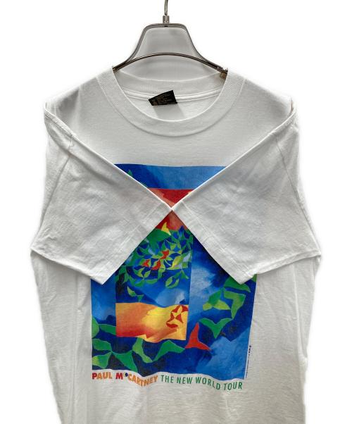 BROCKUM WORLDWIDE（ブロッカム ワールドワイド）BROCKUM WORLDWIDE (ブロッカム ワールドワイド) バンドTシャツ PAUL McCARTNEY THE NEW WORLD TOUR（ポール マッカートニー ザ ニュー ワールド ツアー） ホワイト サイズ:Lの古着・服飾アイテム