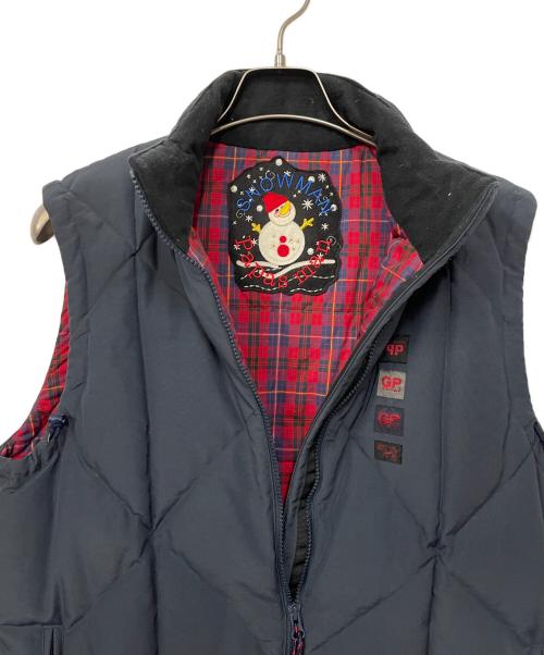 PAPAS（パパス）PAPAS (パパス) ダウンベスト ネイビー×レッド サイズ:不明の古着・服飾アイテム