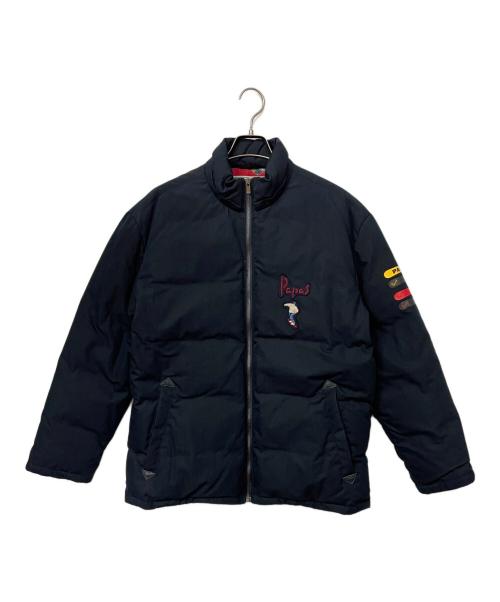 PAPAS（パパス）PAPAS (パパス) ダウンジャケット ネイビー サイズ:Mの古着・服飾アイテム