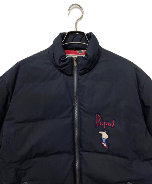 PAPAS（パパス）PAPAS (パパス) ダウンジャケット ネイビー サイズ:Mの古着・服飾アイテム