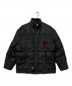 PAPASパパス）の古着「ダウンジャケット」｜ブラック