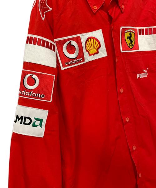 PUMA（プーマ）PUMA (プーマ) Ferrari (フェラーリ) ワークシャツ レッド サイズ:Lの古着・服飾アイテム