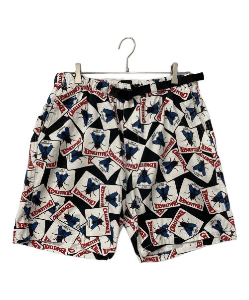 CHALLENGER（チャレンジャー）CHALLENGER (チャレンジャー) クライミングハーフパンツ ホワイト×ブラック サイズ:Lの古着・服飾アイテム