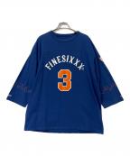 FINESIXXXファインシックス）の古着「7分袖Tシャツ」｜ブルー