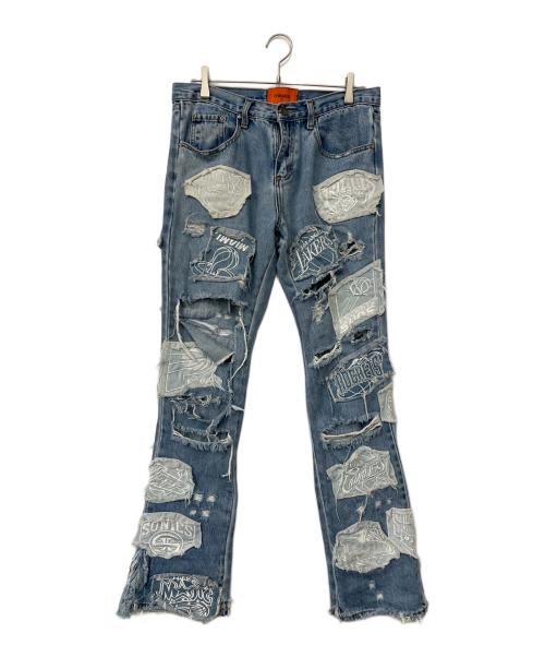 EV BRAVADO（エブ ブラバド）EV BRAVADO (エブ ブラバド) ダメージ加工ジーンズ ブルー サイズ:30の古着・服飾アイテム